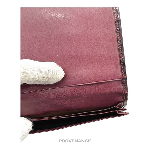 🔴 Givenchy Pocket Organizer Wallet - Burgundy Crocodile - Picture 10 of 10